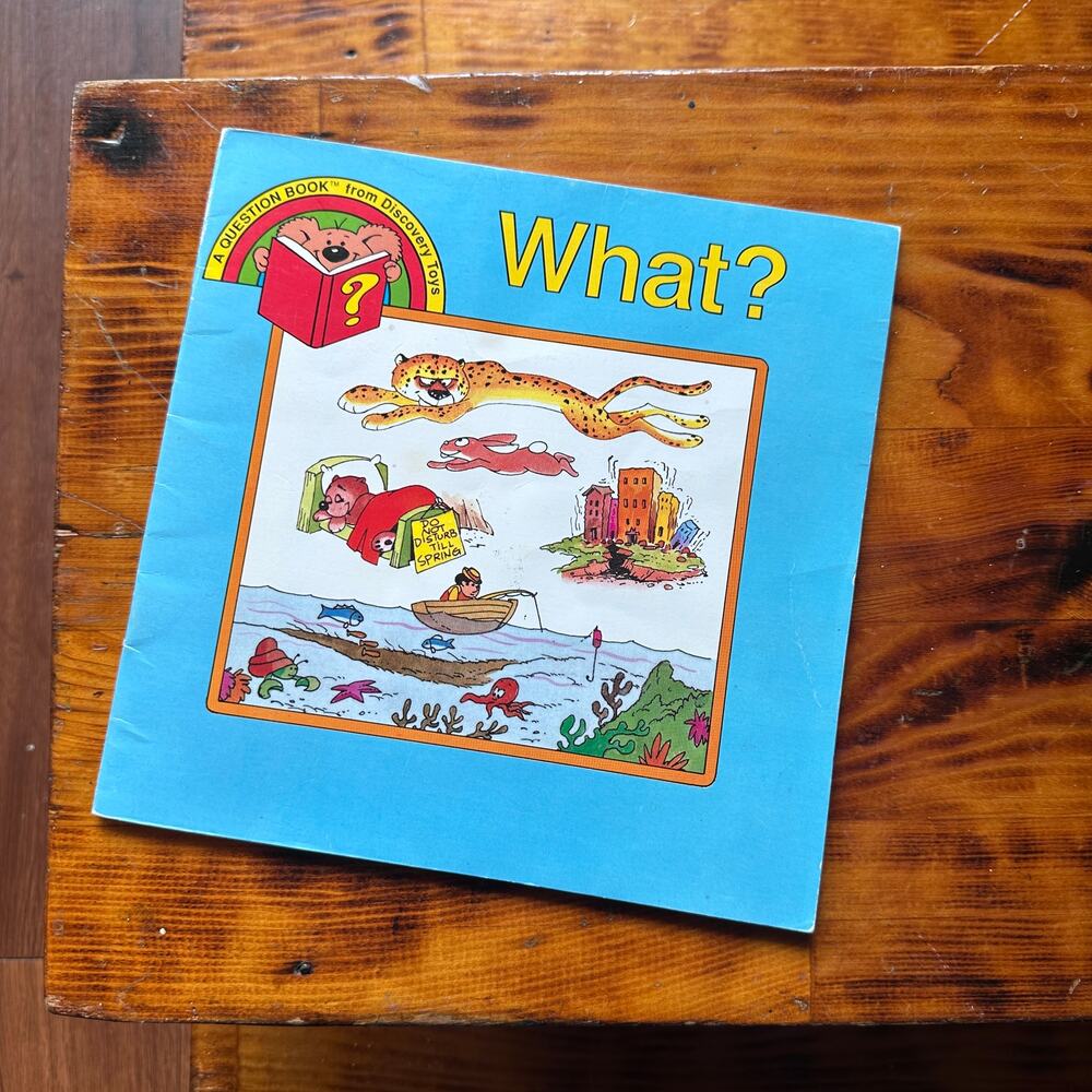 Vintage 1985 What? A Question Book From Discovery Toys Paperback Book